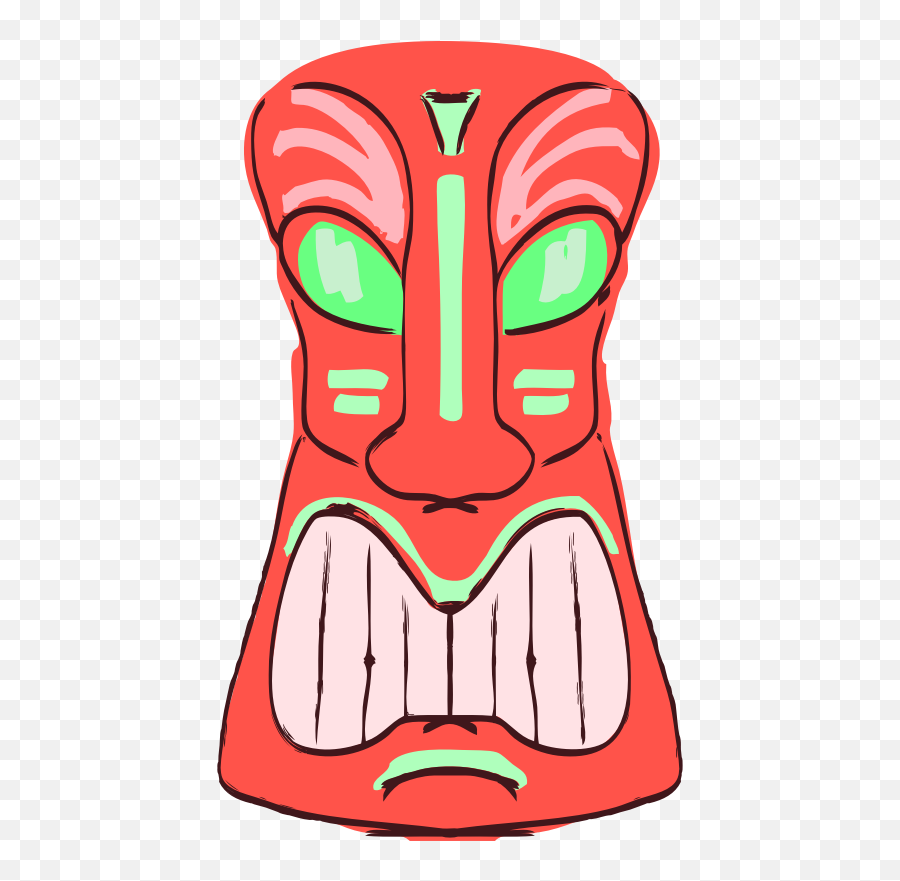 Decoration Face Head - Tiki Totem Clip Art Png,Luau Png