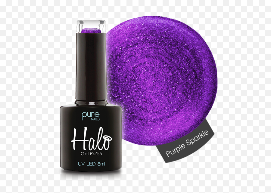 Halo Gel Polish 8ml Purple Sparkle Png Glitter