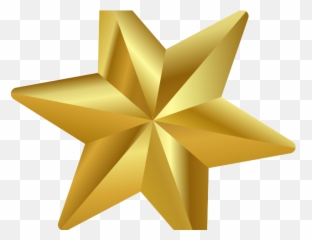 Decorations Clipart Christmas Star - Gold Png Six Pointed