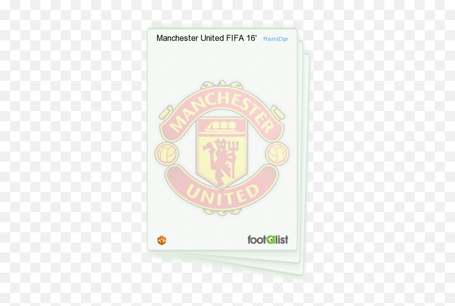 Manchester United Fifa 16u0027 By Remidpr Footalist - Manchester United Png,Fifa 16 Logo