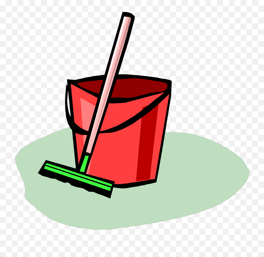 Bucket And Mop Png Svg Clip Art For - Cleaning Supplies Clip Art,Mop Png
