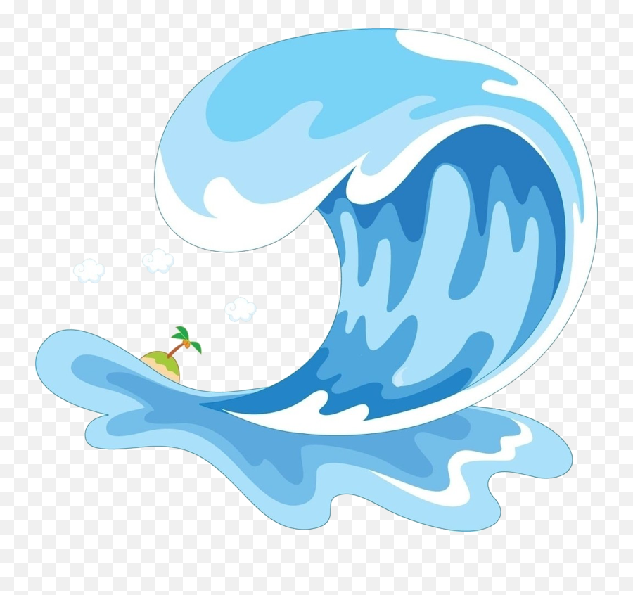 Transparent Background Cartoon Wave Png - Cartoon Surf Wave Drawing,Cartoon Wave Png