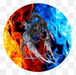 Cold Ice Sticker Lizzie Edits Png Blue - Fire Breathing Dragon