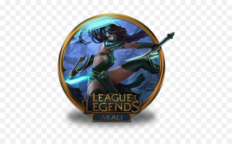 Icon Of League Legends Gold Border Icons - Splash Art Akali Hd Png,League Of Legends Icon Png