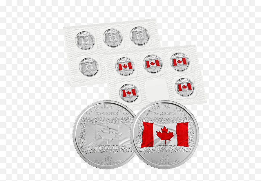 Canadian Flag Png - 2015 25cent Quarter Circulation Pack Upside Down Canadian Flag,Cent Png