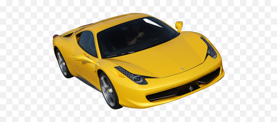 2010 Yellow Ferrari 458 Italia With V8 Engine Png Image Number 4 Transparent Background