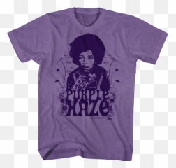 Jimi Hendrix T Shirt Official Purple - Haze png