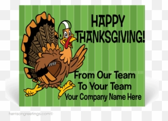 Download Turkey Football Thanksgiving Postcards - Happy Language png