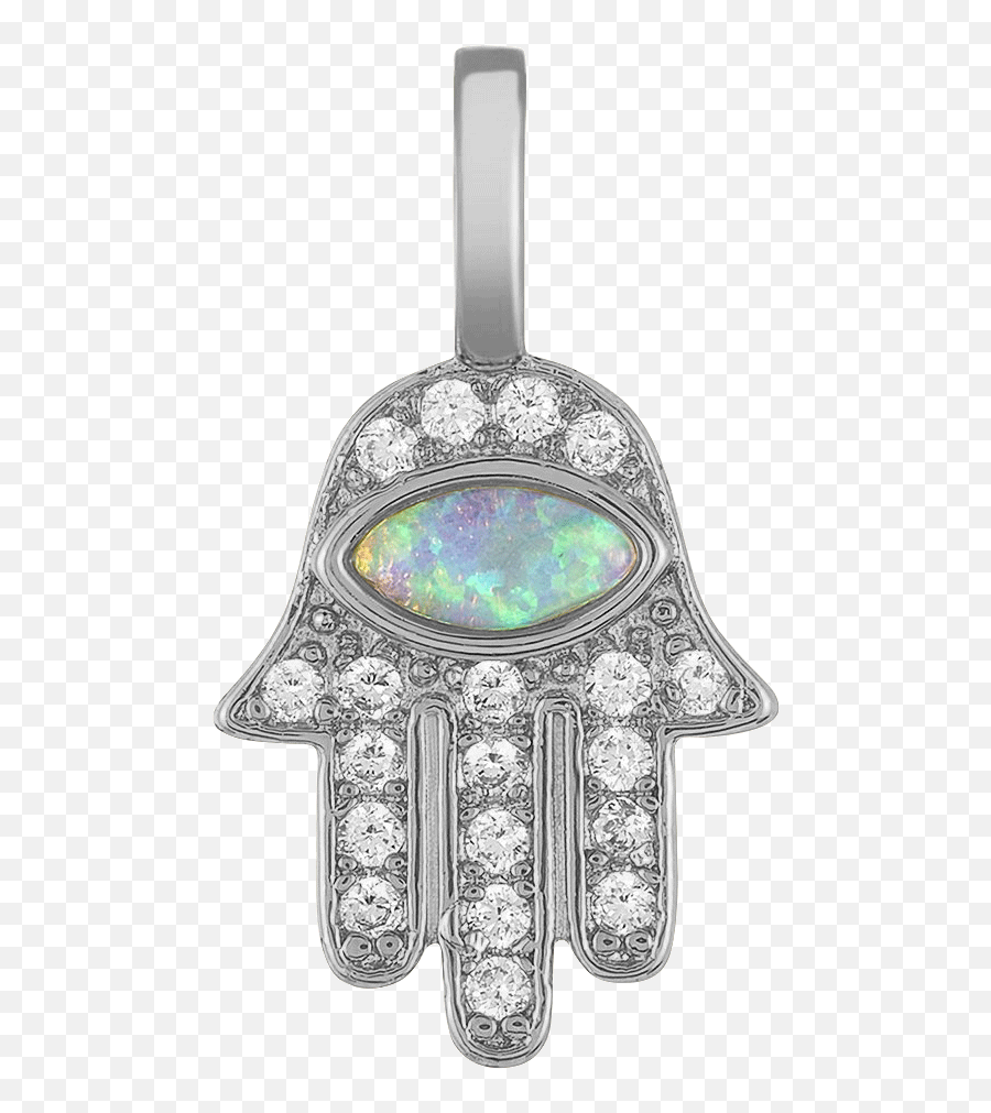 Icons Necklace Opal Hamsa Charm U2013 Melinda Maria Jewelry - Solid Png,Hamsa Png