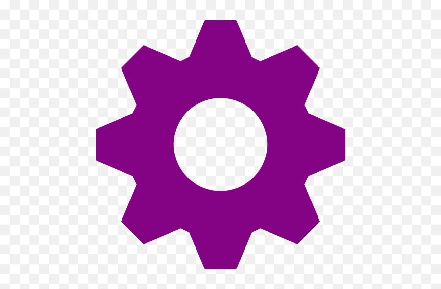 Purple Cog Icon - Free Purple Cog Icons Gear Icon Purple Png,Gears Icon Png