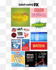 Adult Swim Fx Various Prop Design - ADAM PINNEY DESIGN Horizontal png