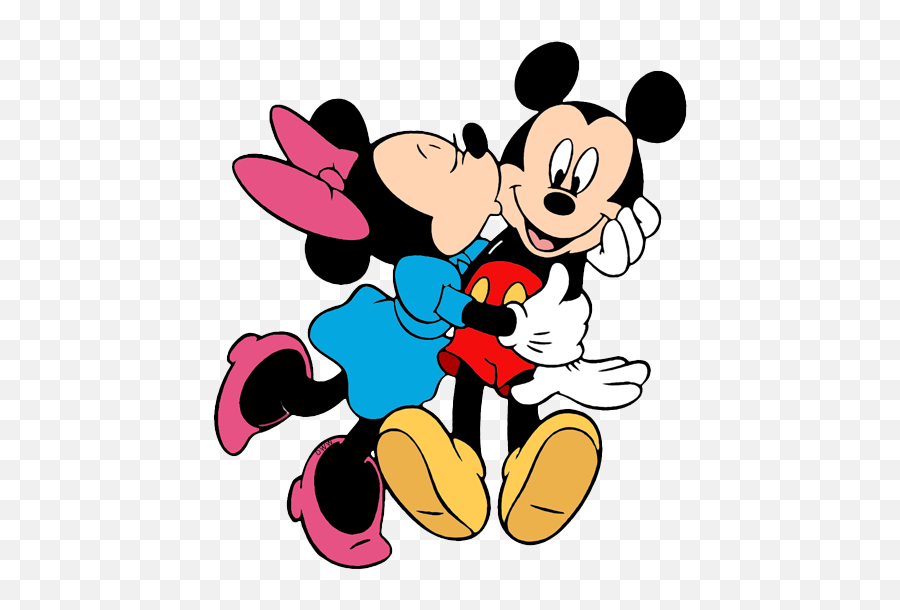 Mickey Minnie Kissing - Mickey And Minnie Kisses Full Minnie Mouse Romantic Mickey Mouse Png,Kissing Png