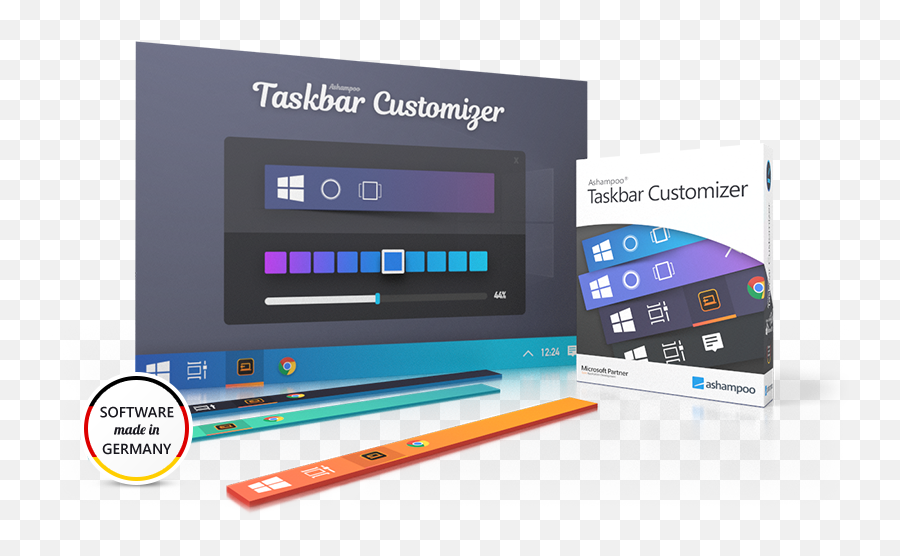 Ashampoo Taskbar Customizer - Horizontal Png,Windows 7 How To Place Language Icon On Taskbar