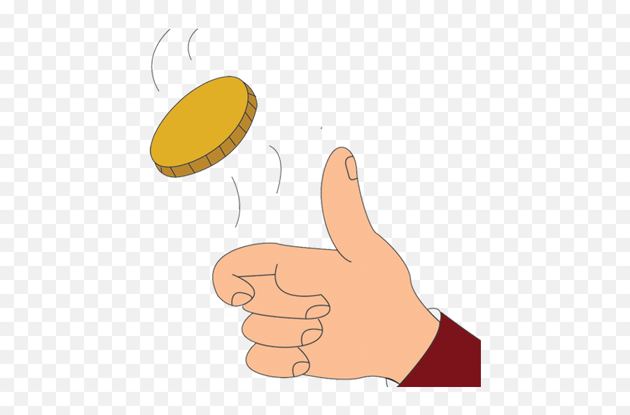 Coin Flip U2013 Apps - Hand Cartoon Flipping Coin Png,Coin Flip Icon
