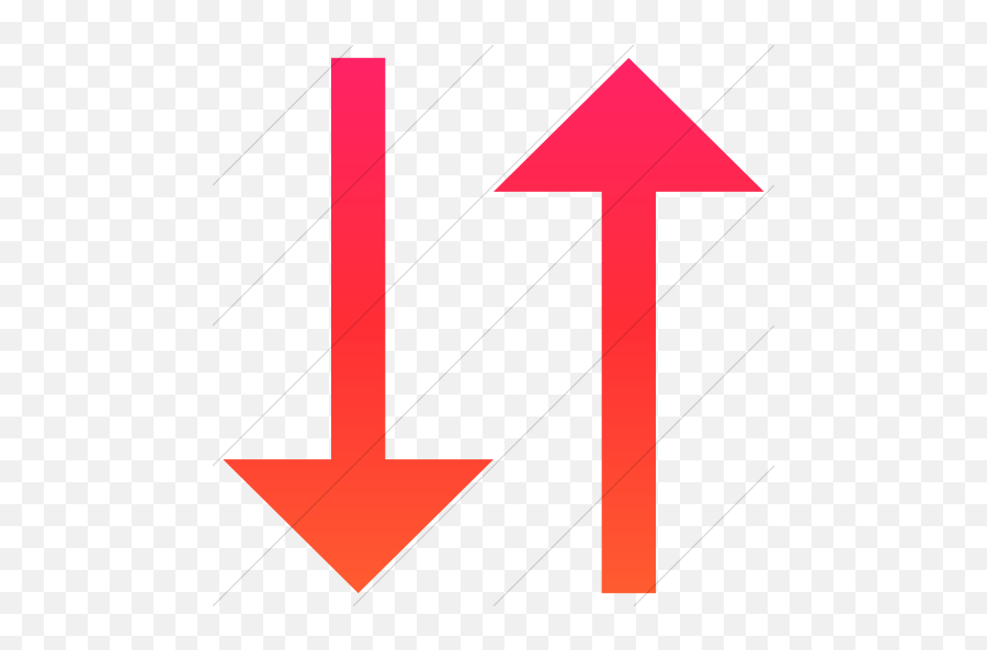 Iconsetc Simple Ios Orange Gradient Classic Arrows Two - Arrow Up And Down Red Png,Up And Down Icon