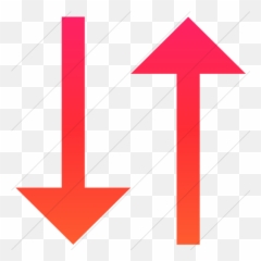 Iconsetc Simple Ios Orange Gradient Classic Arrows Two - Arrow Up And Down Red png