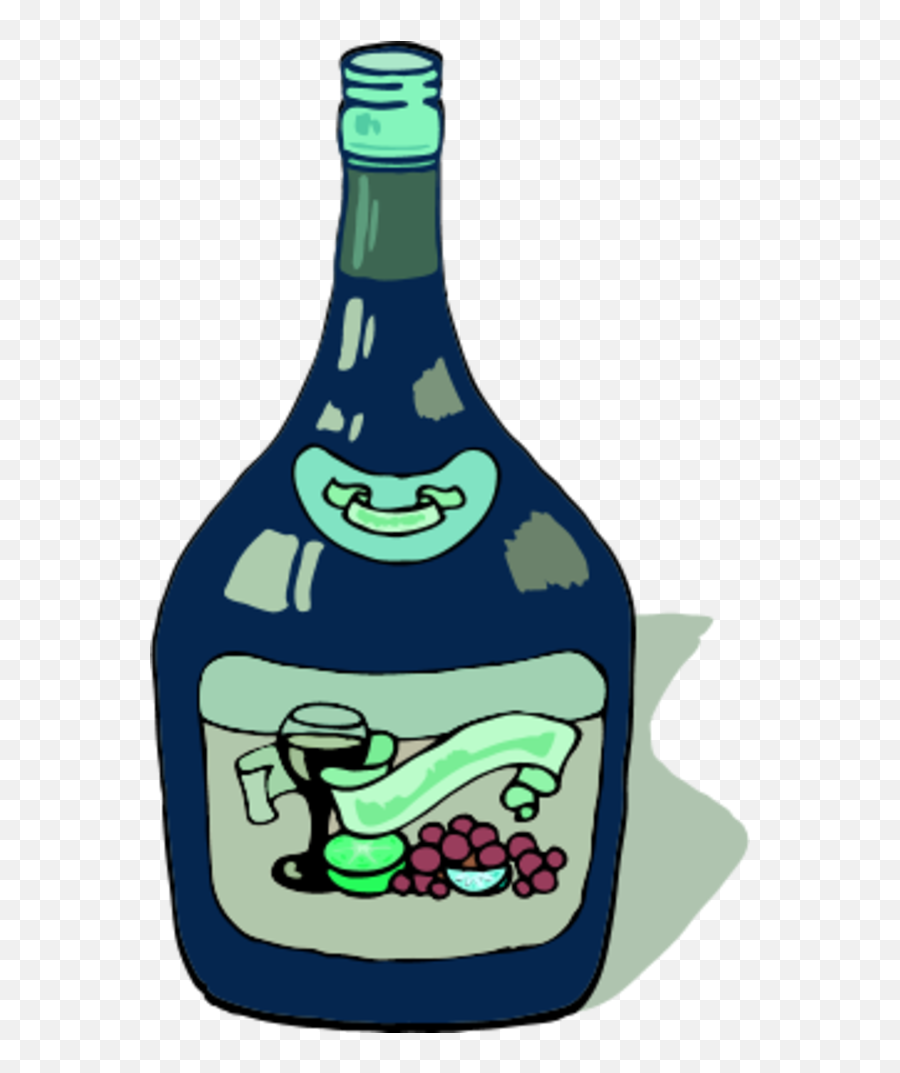 Wine Bottle And Glass - Vector Clip Art Clipartsco Animasi Orang Minum Alkohol Png,Wine Clipart Png