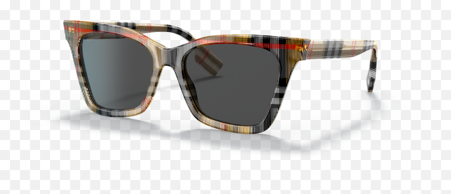Burberry Be4346 Elsa 53 Dark Grey U0026 Vintage Check Sunglasses Png Icon