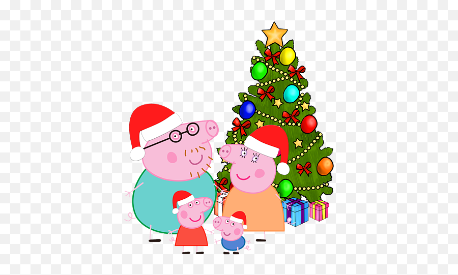 Peppa Pig Christmas Fleece Blanket - Christmas Tree Clipart Png,Peppa Pig Gay Icon