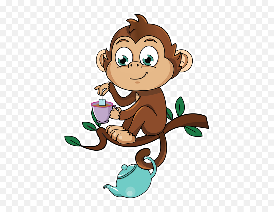 Cute Monkey Stickers Messages Sticker - Monkey Animation Png,Cute Monkey  Png - free transparent png images 