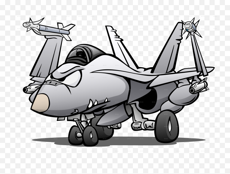 Download Fighter Jet Cartoon - Airplane Cartoon Full Size Cartoon Fighter Plane Drawing Png,Fighter Jet Png