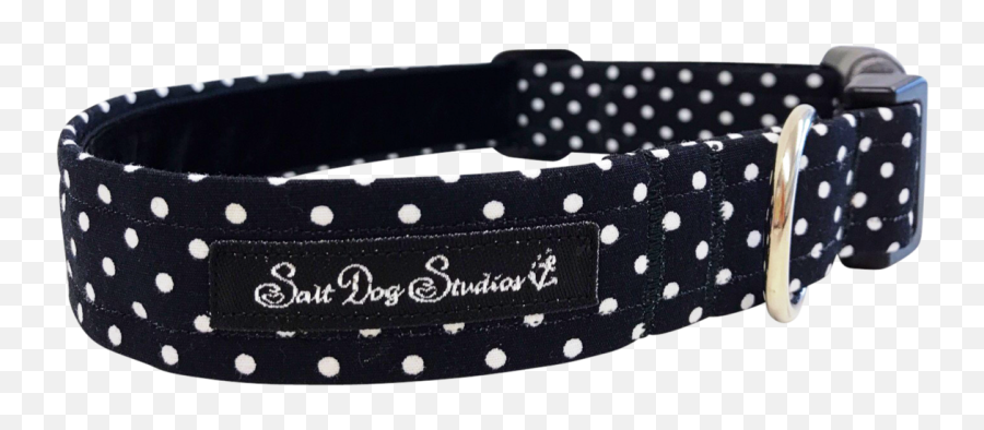 Black Polka Dot Dolly Dog Collar - Black Polka Dot Dog Collar Png,Polka Dots Png