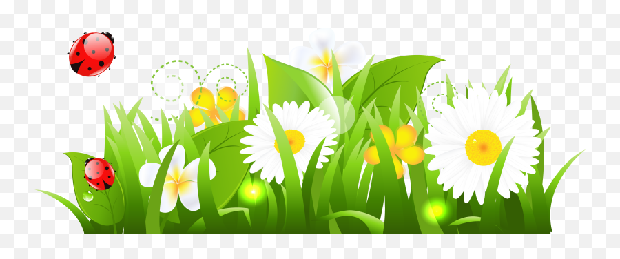 Free Flower Grass Cliparts Download Clip Art - Grama Com Flor Desenho Png,Grass Clipart Png