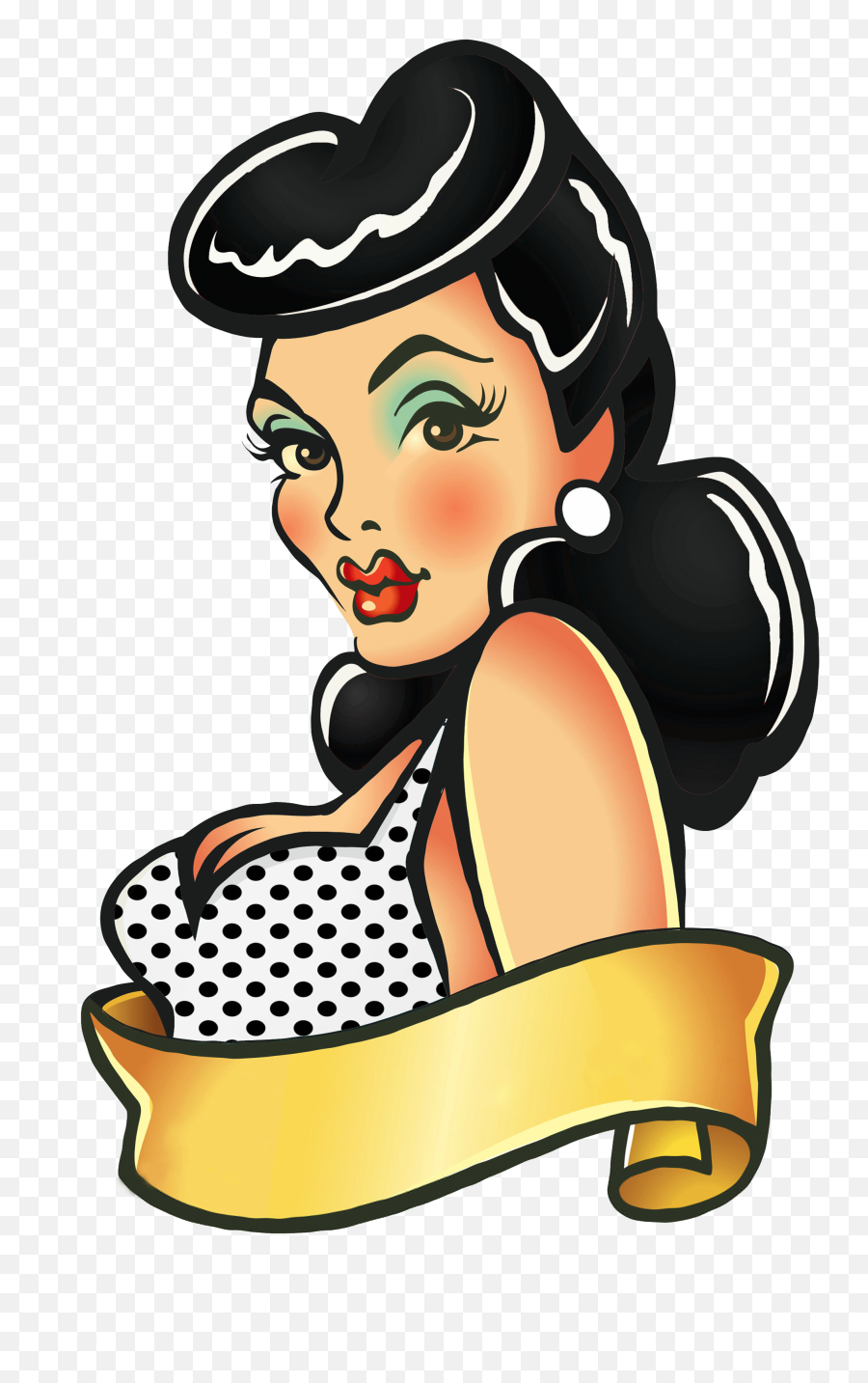 Pinup Vector Rockabilly Girl - Pin Up Girl Clipart Png,Paige Png