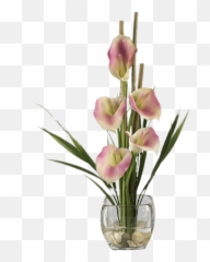 Pink Calla Lilies Composition Transparent Png - Stickpng Artificial Flower,Lilies Png