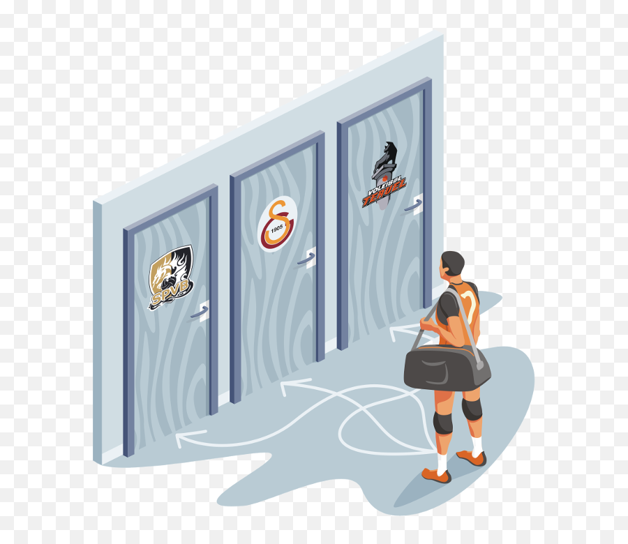 Volleyball Players Looking For A Club Volleyboxnet - Illustration Png,Volleyball Transparent