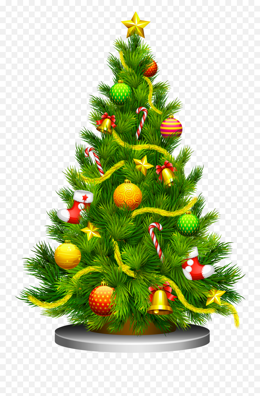 Festive Christmas Tree Png Image - Christmas Tree Png Hd,Christmas Transparent