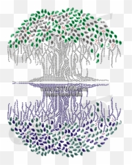 Download Hd Fascinating Fairy Tree With Shadow Iron - Buddha Under The Bodhi Tree Png,Rhinestone Png