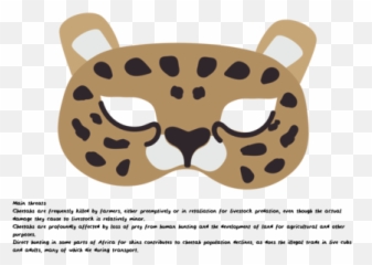 Free Printable Kids Mask Cheetah - Cheetah 480x341 Png Clip Art,Cheetah Png
