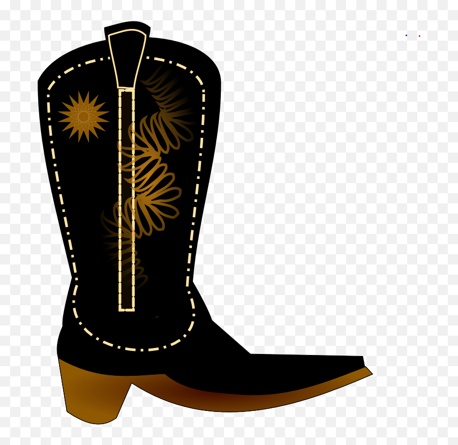 Vector Clip Art Of Black Cowboy Boot Free Svg - Cowboy Boot Png Clipart,Cowboy Boots Png
