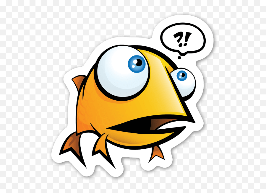 Confused Lilu0027 Fish - Stickerapp Confused Fish Cartoon Png,Confused Png