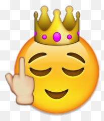 Fuckyou Sticker - Crown Iphone Emoji Clipart Full Size png