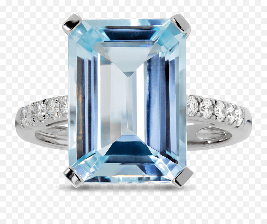 Leah Aquamarine Ring - Engagement Ring Png,Coffee Ring Png