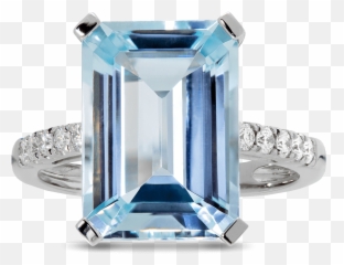 Leah Aquamarine Ring - Engagement Ring Png,Coffee Ring Png
