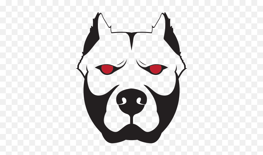 American Pit Bull Terrier Clip Art - Pitbull Dog Face Silhouette Png,Pitbull Png