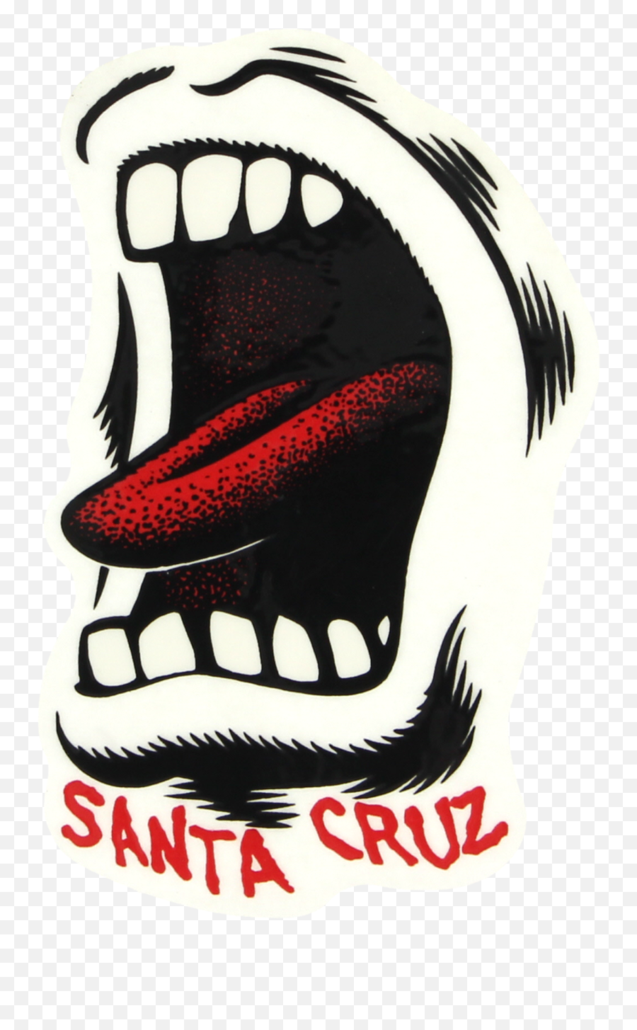 Santa Cruz Screaming Hand Mouth Sticker 225 X 325 Png Transparent