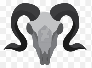 Goat Horn Sheep Logo Skull - Skull Goat Png,Goat Head Png
