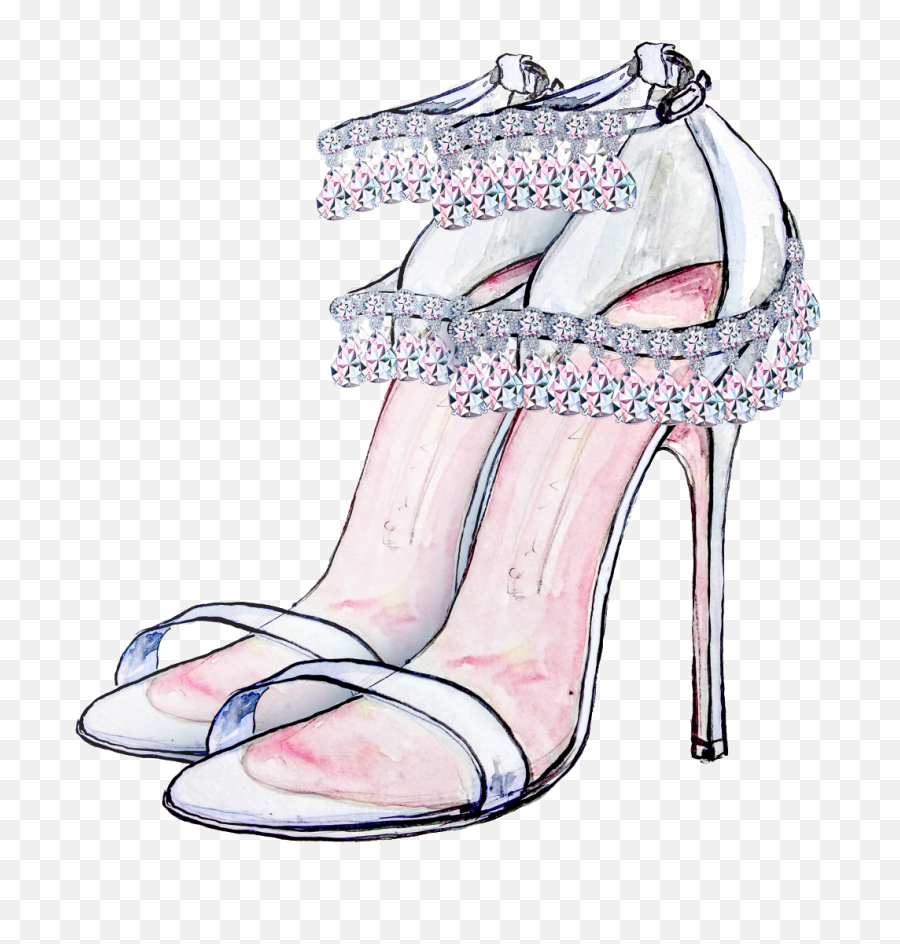 Download Zapato De Tacón Alto Png Romántico - Princess High White Princess Heels,Heel Png