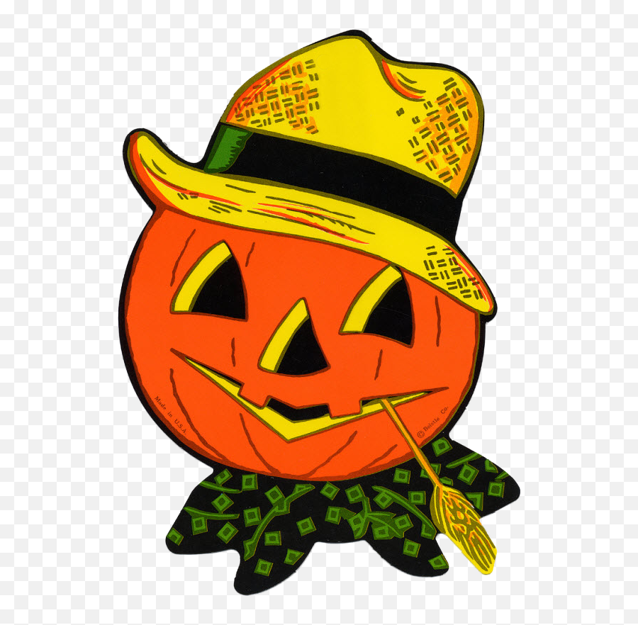 Beistle Halloween - Halloween Vintage Jack O Lantern Png,Pumpkin Head Png