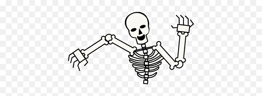 To Draw A Skeleton - Skeleton Cartoon Transparent Background Png,Skeleton Arm Png