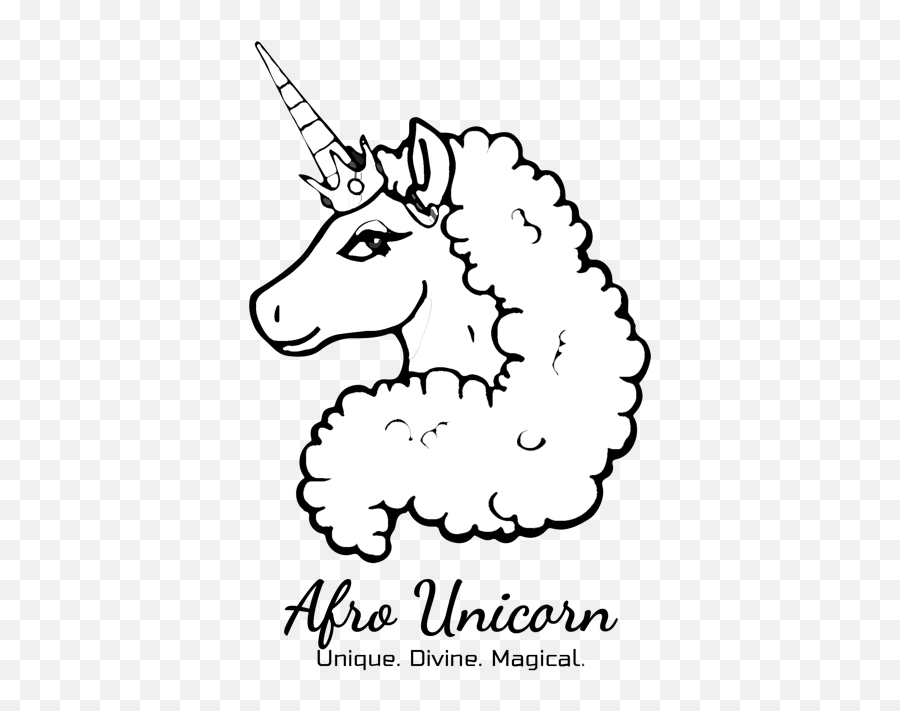 Afro Unicorn Coloring Page - Afro Unicorn Png,Transparent Coloring Pages