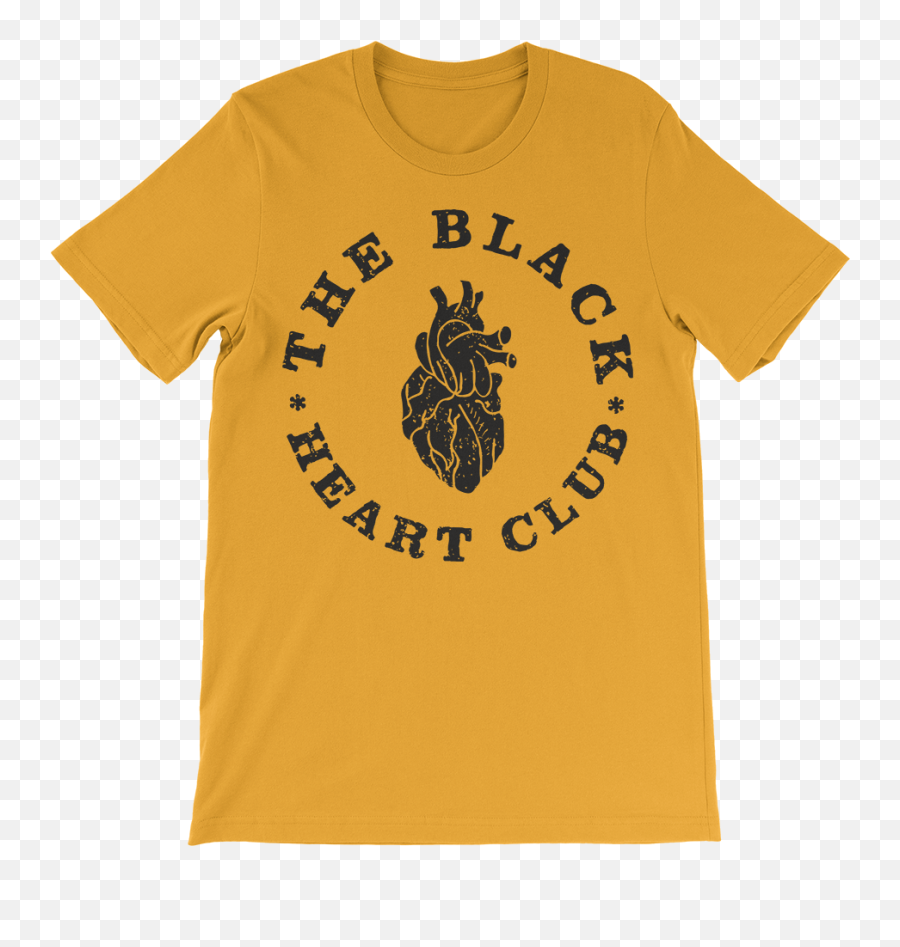 Black Heart Club - Tshirt Short Sleeve Png,Transparent Black Heart