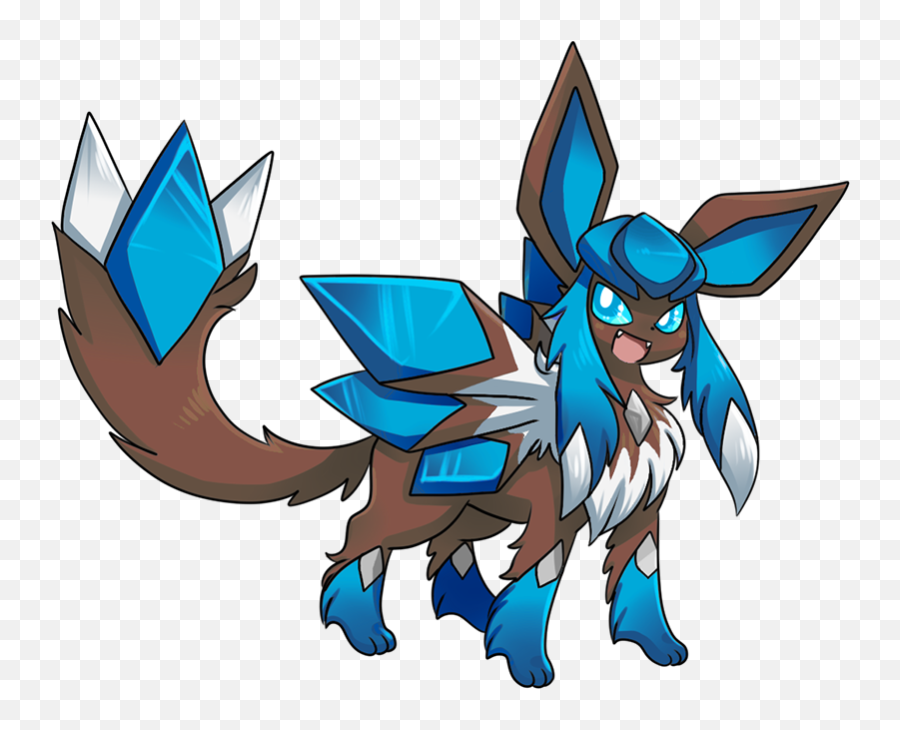 Pokemon 10456 Shiny - Megaglaceongemstone Megas Picture Fictional Character Png,Glaceon Transparent