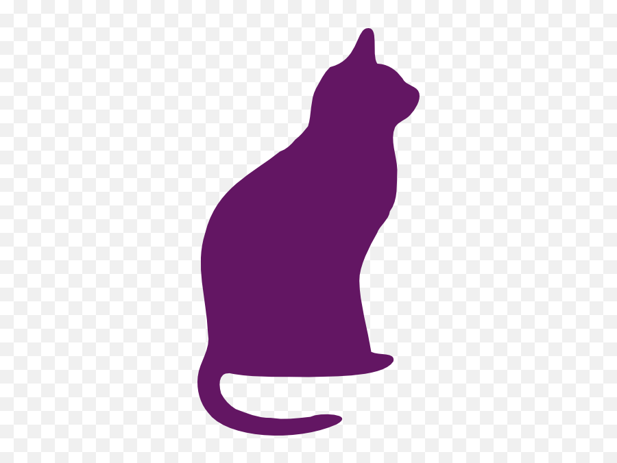 Free Purple Cat Cliparts Download - Cat Silhouette Png,Cat Silhouette Transparent