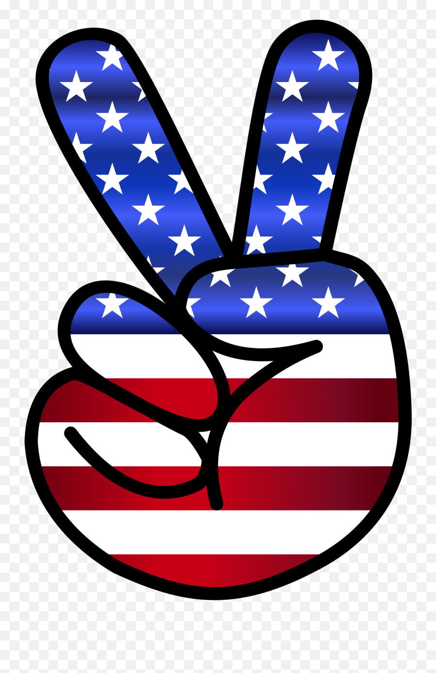 Us Flag Peace Hand Sign - American Flag Peace Sign Hand Png,Peace Png