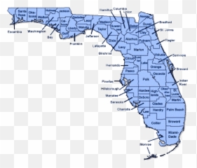 Florida County Profiles - All Counties In Florida Png,Florida Map Png